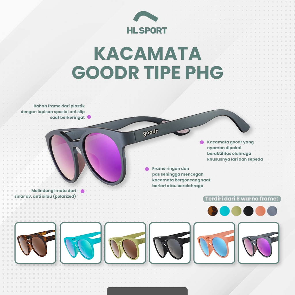 Kacamata GOODR PHG Running Sunglasses Polarized All Color Original