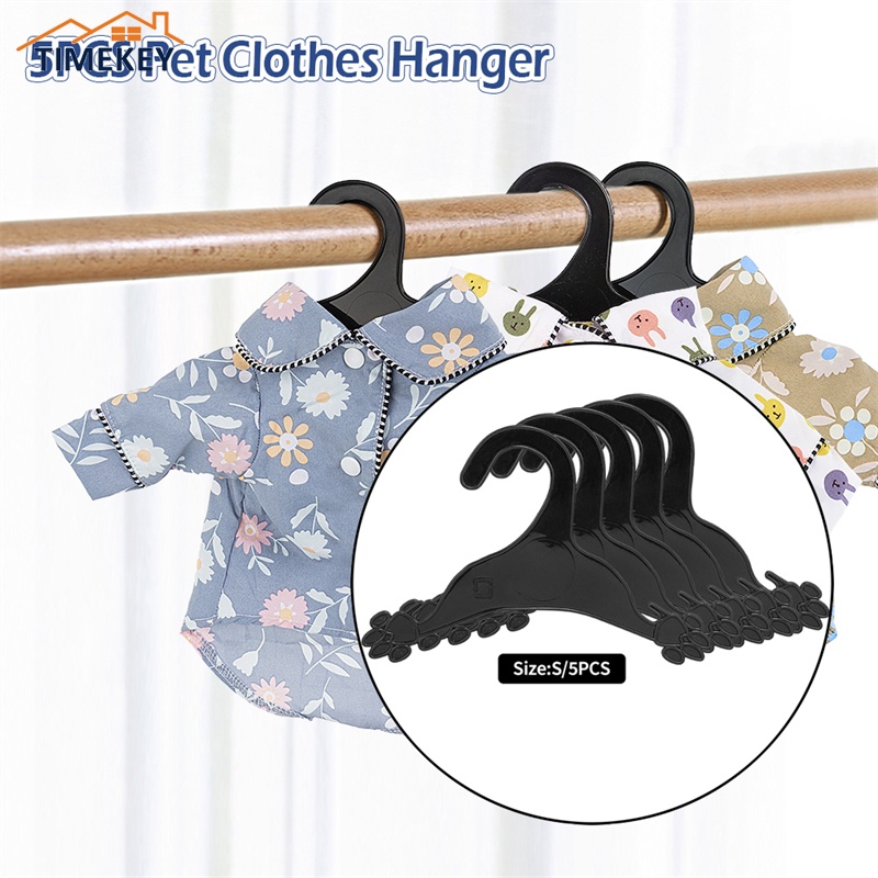 TK 5Pcs/Set Plastic Pet Dog Puppy Cat Clothes Clothing Rack Hanger Dog Product Accessories