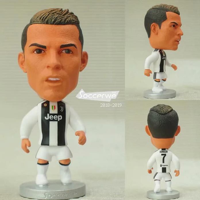 Juventus - C. Ronaldo| Soccerwe Kodoto Miniatur Action Figure Bola