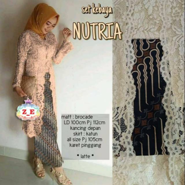 SET KEBAYA MODERN ETP KUTUBARU ROK SEMISUTRA BEST SELLER