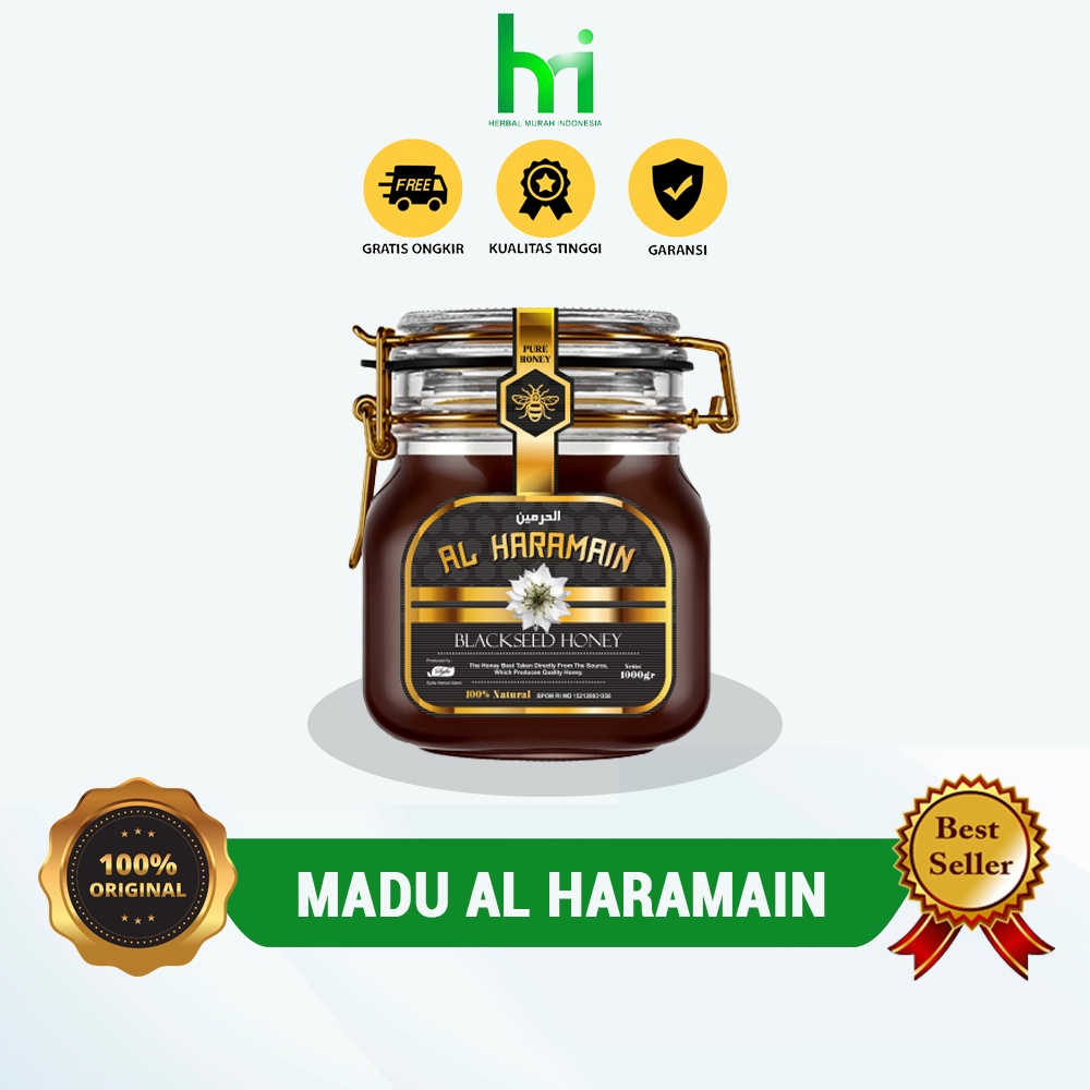 

Madu Al Haramain 1Kg | Madu Arab Murni Multiflora Saudi Arabia Black Seed Honey Habbatussauda 1kg