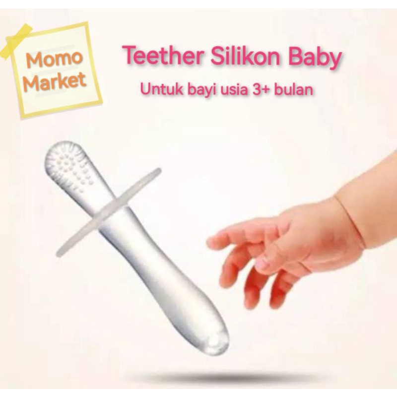 Teether Silikon Baby Putih