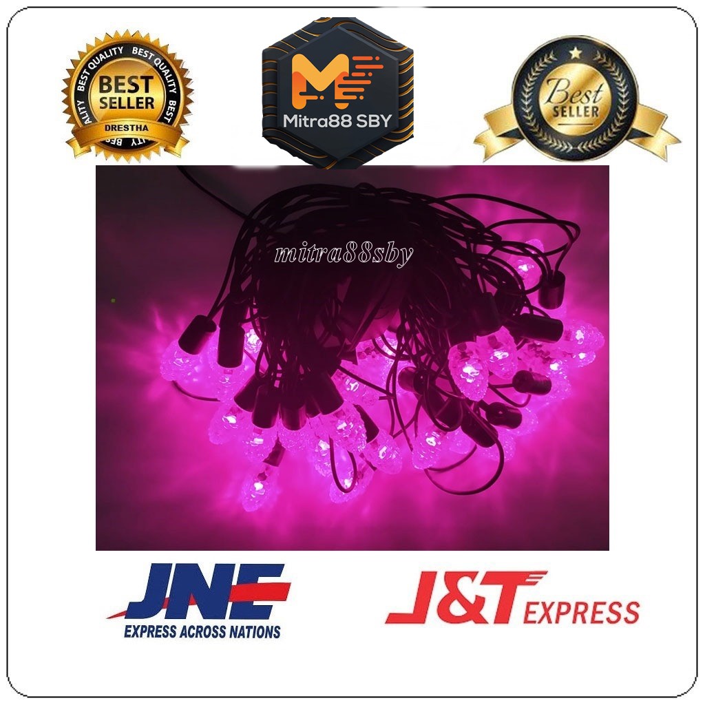 Mitra88sby  lampu natal hias led model jagung mini 30 led pink ( lampu tumblr )