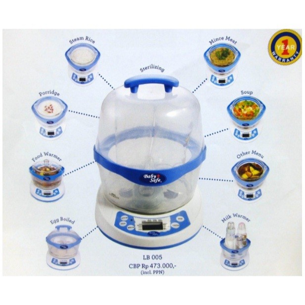 READY STOCK  Baby Safe 10 in 1 Multifunction Steamer SALE