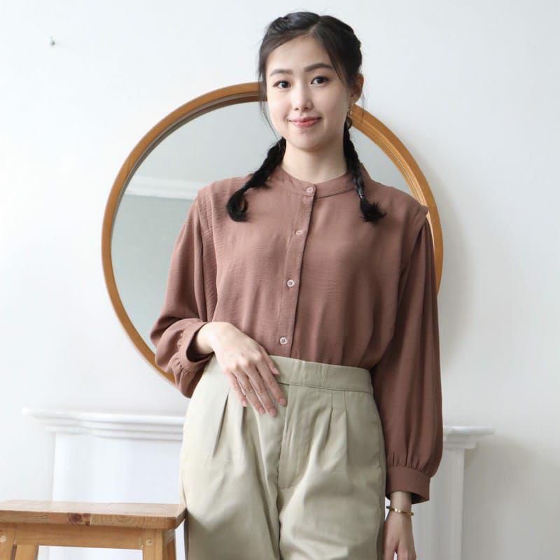 Reva blouse cringkle/kemeja blouse/kemeja polos/kemeja wanita/atasan wanita