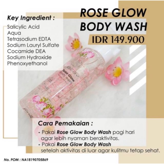 ROSE GLOW BODY WASH beby cream by dr tata