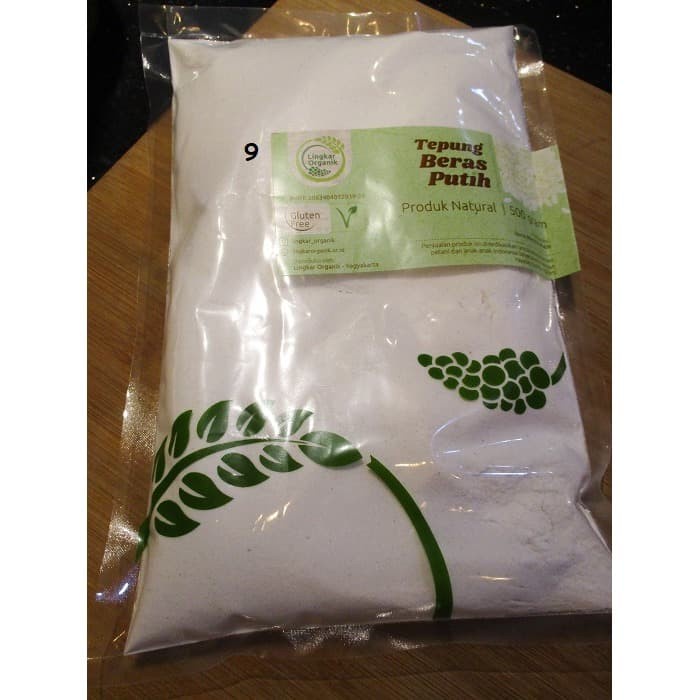

ketan-beras-tepung- tepung beras putih organik lingkar organik 500 gr - free gluten mpasi -tepung-