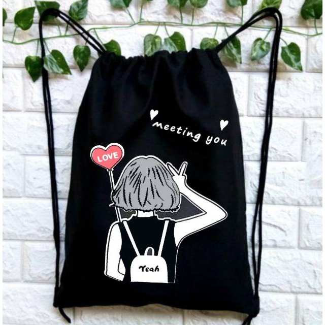 YA 444 - StringBag Terlaris / Tas Serut KPOP