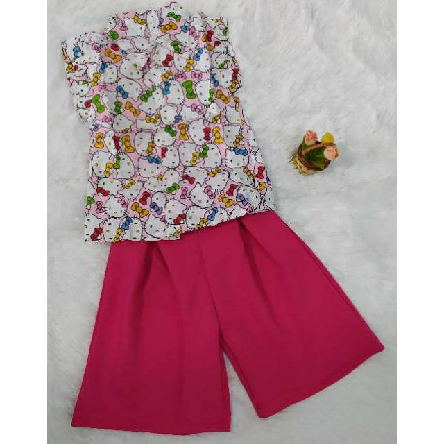 Setelan Anak atasan dan celana kulot