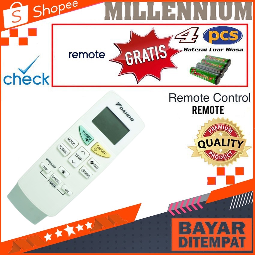 Remot Remote AC Daikin Standard / Inverter Multi Universal DAIKIN