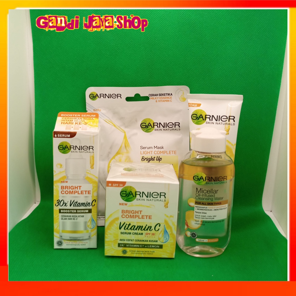 Paket HEMAT!  Rangkaian Skin Care Kulit Cerah Cepat dari Garnier Light Complete