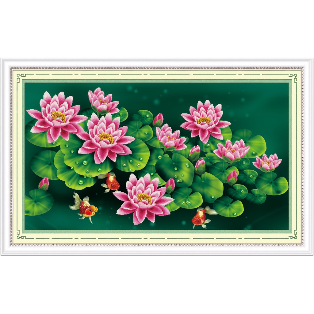 Paket DIY Craft Diamond Painting Y5195 Bunga Flower Lotus Teratai