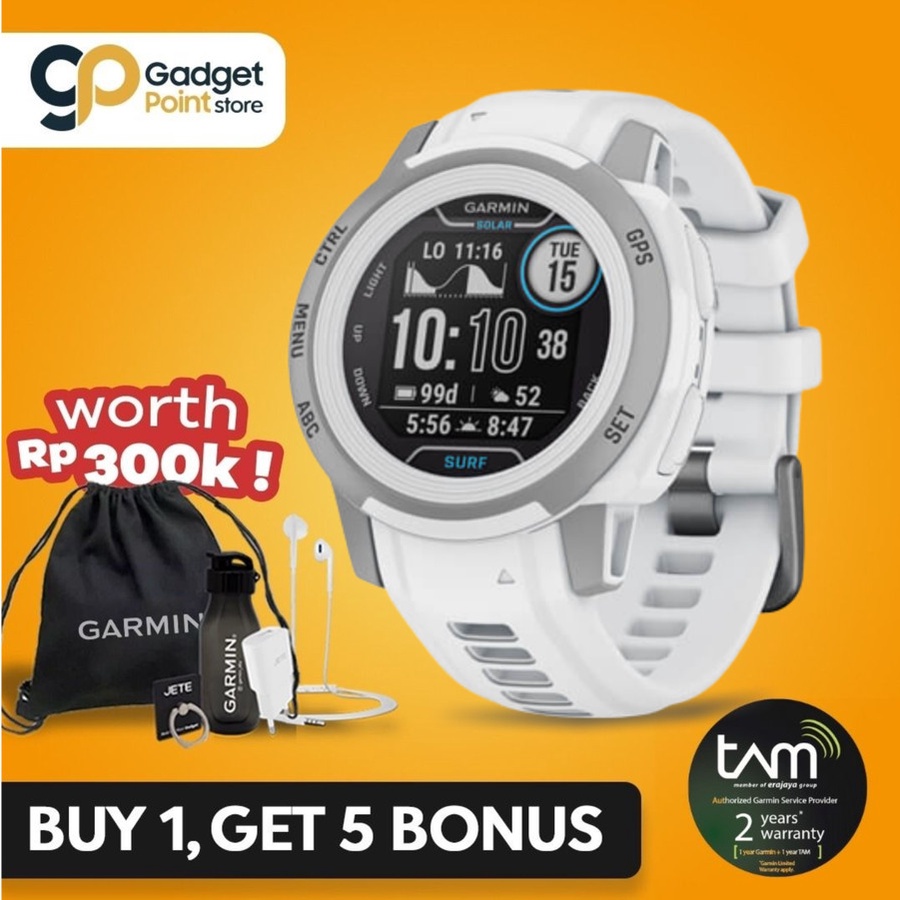 Sport Watch | Smart Watch Garmin Instinct 2S Solar Surf Edition Ericeira 40mm Garansi Resmi TAM 2 tahun