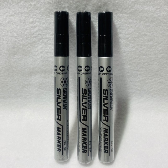 

Menakjubkan Spidol Snowman Permanen Paint Marker Sp-12 Warna Silver Harga Per Pcs Terlaris