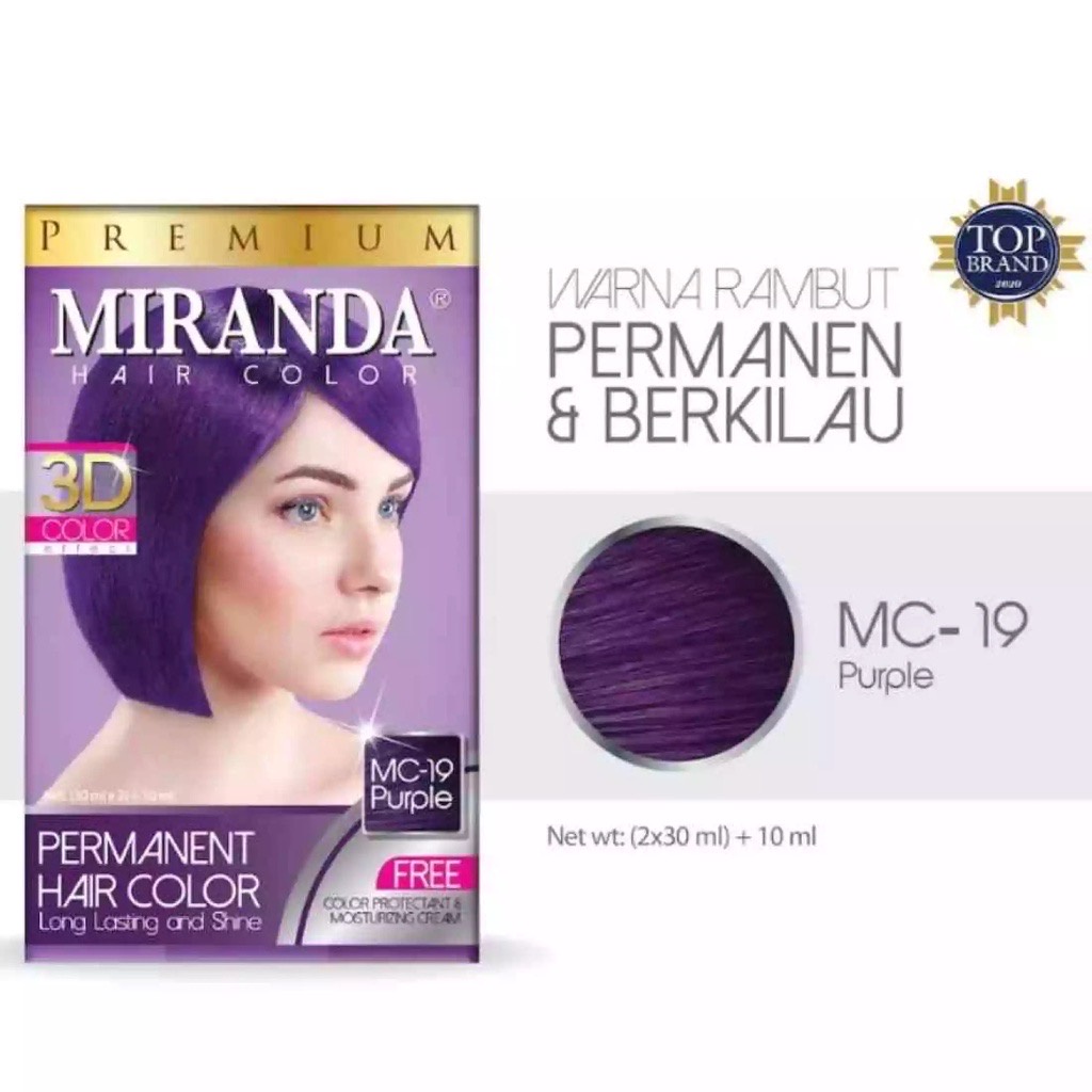 Miranda Hair Color Semir Rambut Cat Rambut MC 19 - Purple 30ml