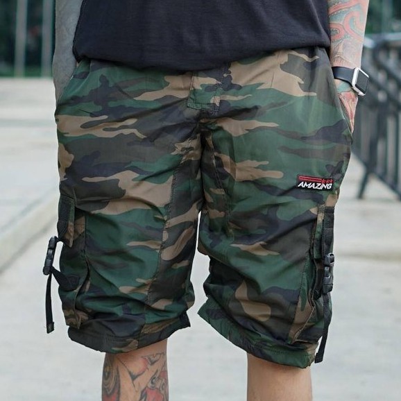CELANA PENDEK LORENG ARMY PRIA TERBARU / CELANA CAMO / CELANA HIKING GUNUNG / CELANA OLAHRAGA KEREN