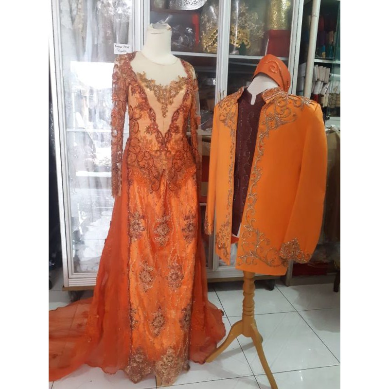 preloved kebaya 1 set dengan beskap ala india