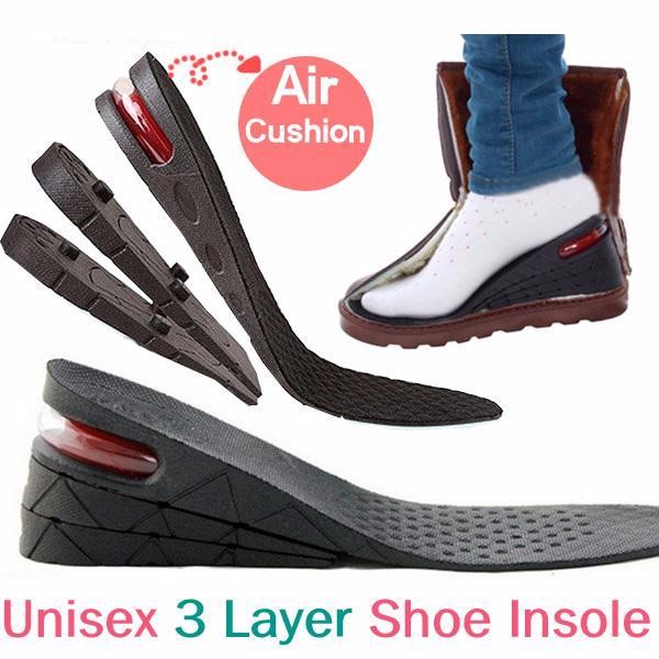 3 layer Insole Sol PU Sepatu Penambah Tambah Tinggi Peninggi Badan