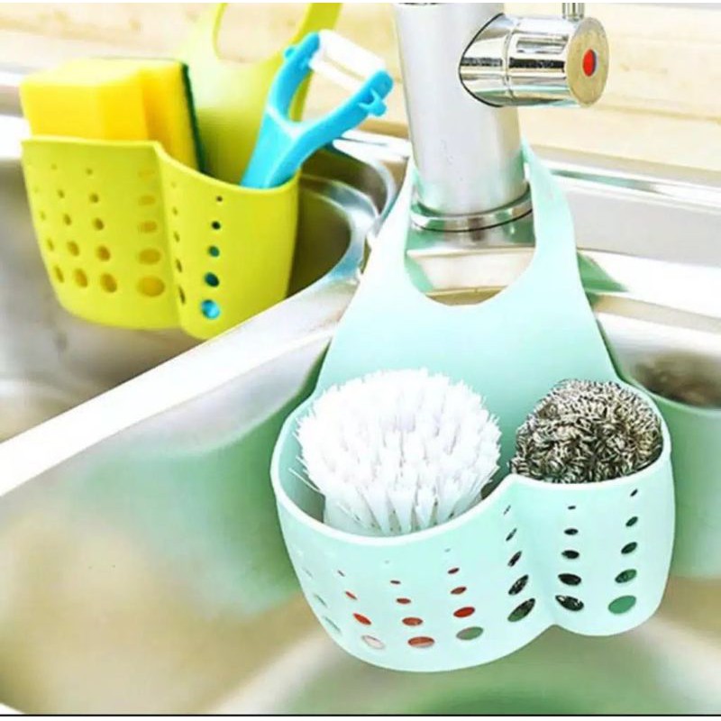 TEMPAT SABUN ATAU SPONS GANTUNG / GANTUNGAN KRAN SERBAGUNA