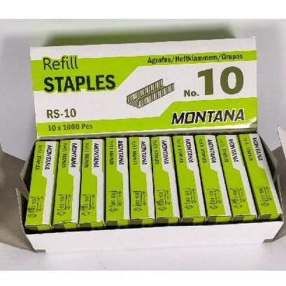 

[1 PAK] Isi staples Yoeker montana/refill stapler No.10 EXSIS isi 10 box