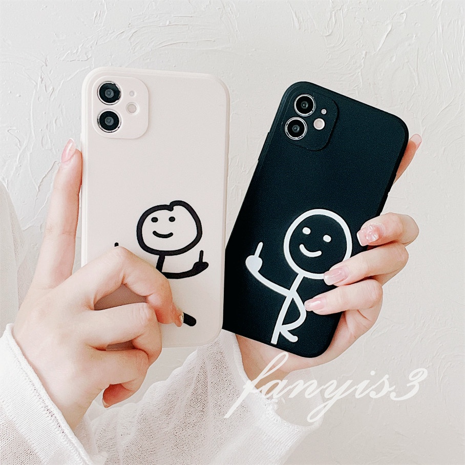Vivo Y02 Y35 Y16 Y22 Y22s Y02s Y15A Y15s V25Pro V25e V21 Y21s Y21 Y20 Y11 Y17 Y12s Y33s Y20i Y20s Y15 Y12 Y1s Y91C Y91i Y95 Y93 Y51 Y31Stickman Casing Handphone Couple Lucu Soft Cover