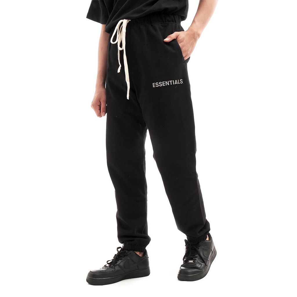 FOG Essentials Reflective Fleece Jogger Pants Black