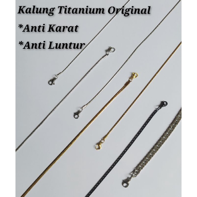 Kalung Titanium Original Untuk Pria &amp; Wanita