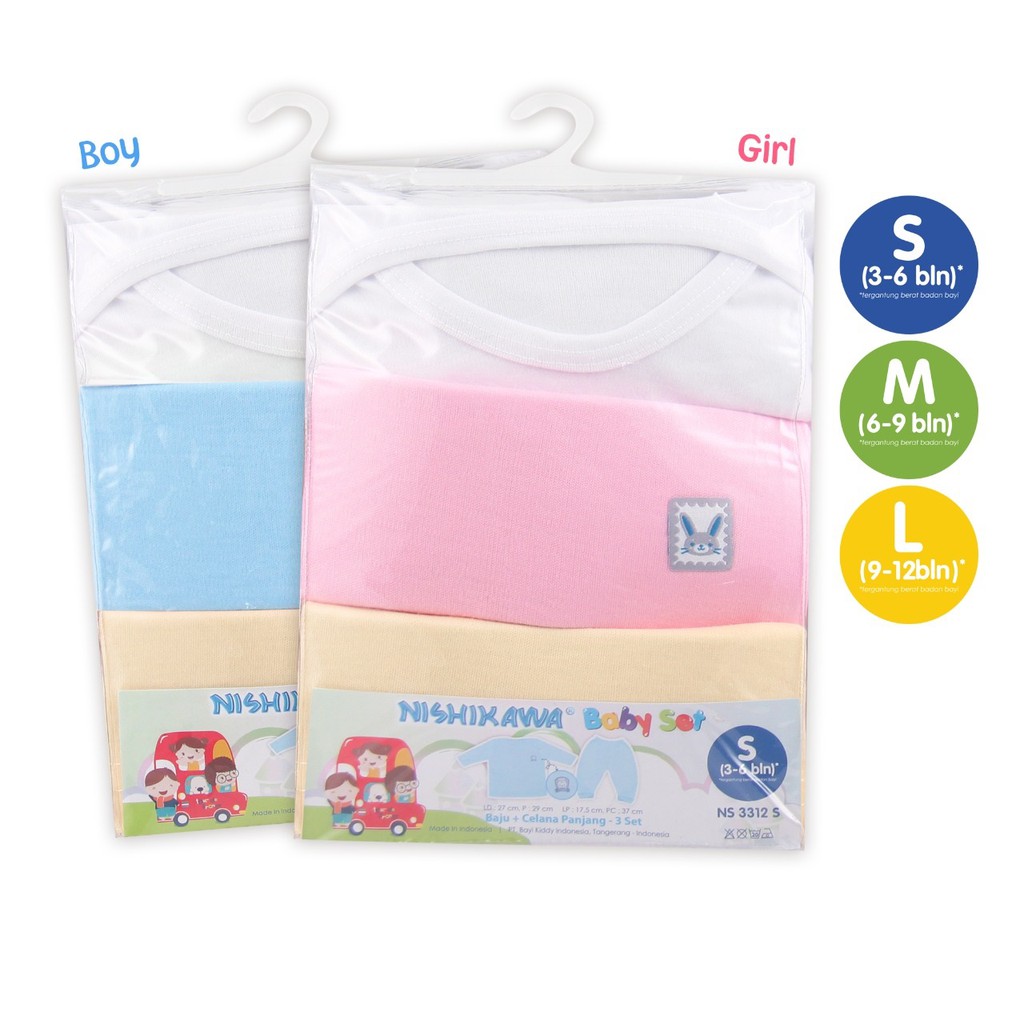 Setelan Baju Bayi Panjang / Nishikawa Baby Set Panjang