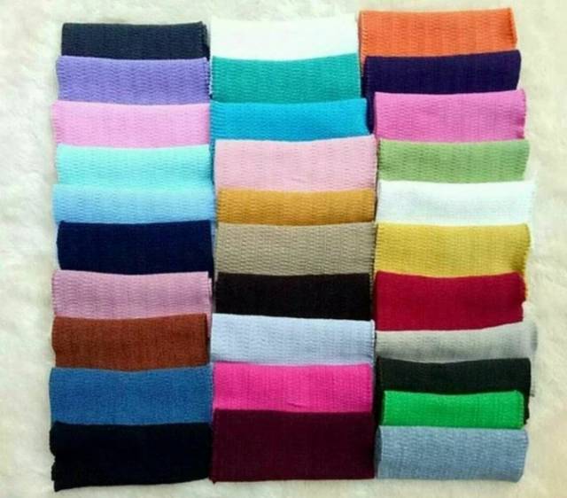 Bandana Rajut 1 warna | ciput inner rajut | motif salur