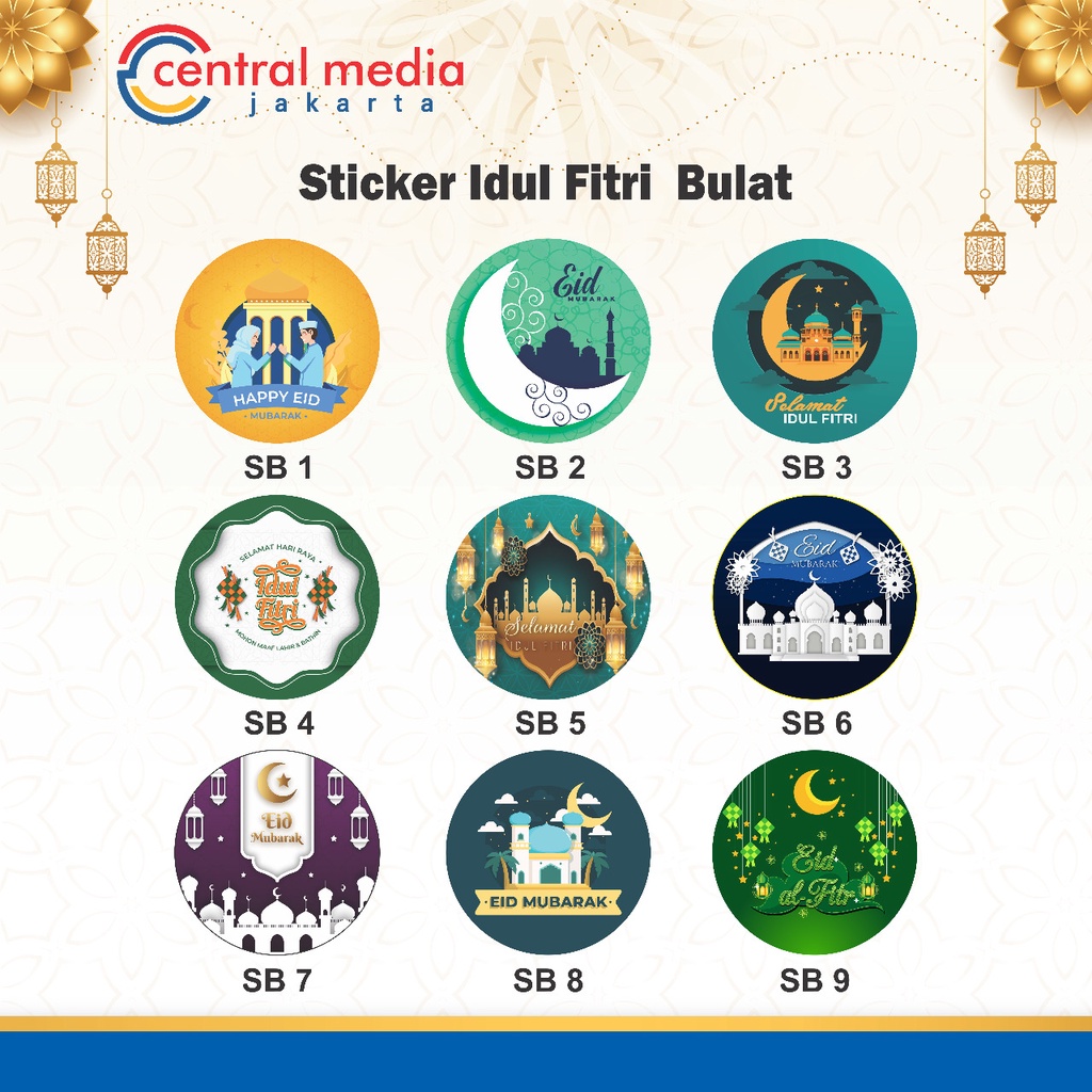 Jual Sticker Idul Fitri Bulat Cromo Stiker Label Toples Kue Hampers ...