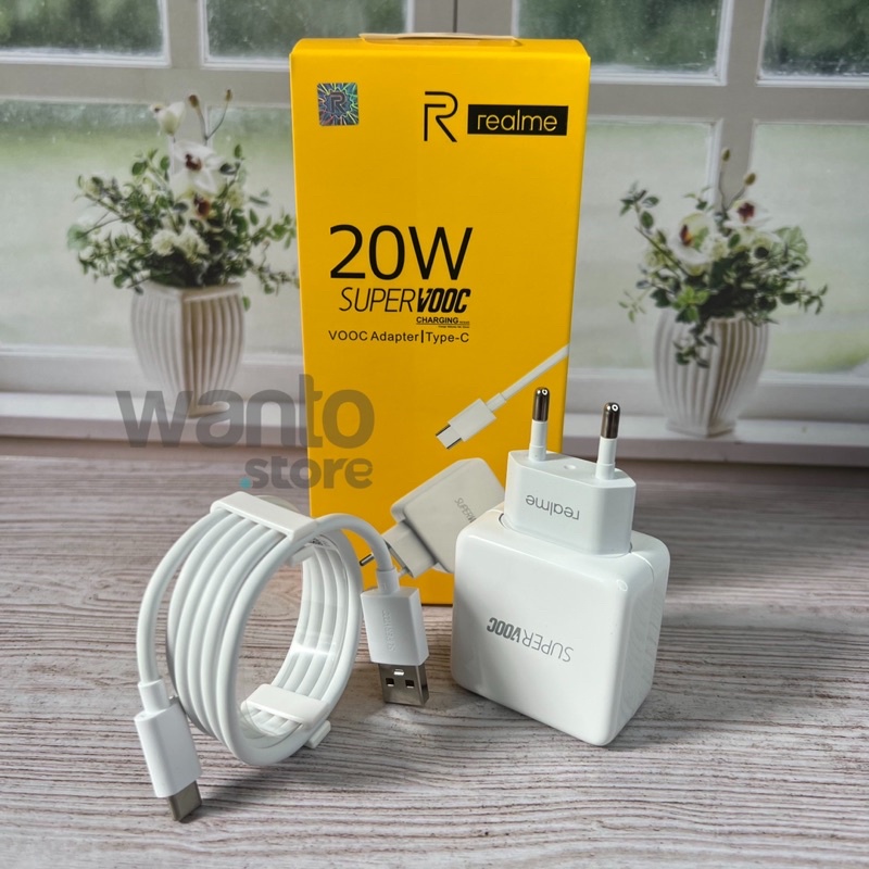 Charger Realme 20W Original 100% Fast Charging SuperVooc Micro USB dan Type C