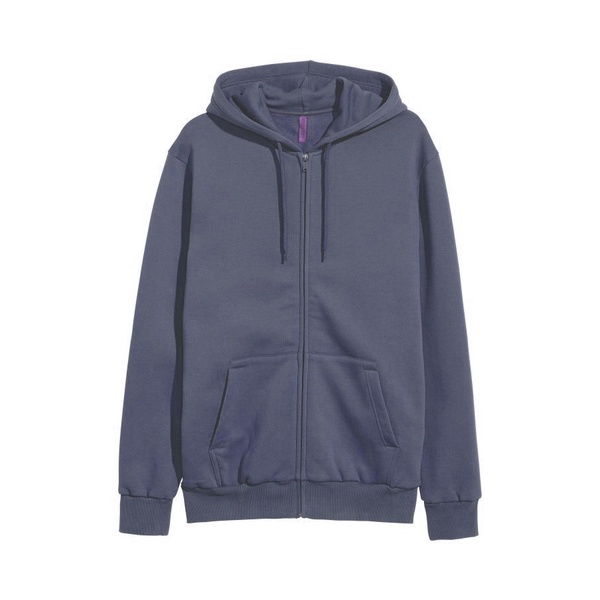 Jaket Hoodie Wanita Polos Oversize Lengan Panjang Babyterry-abu tua