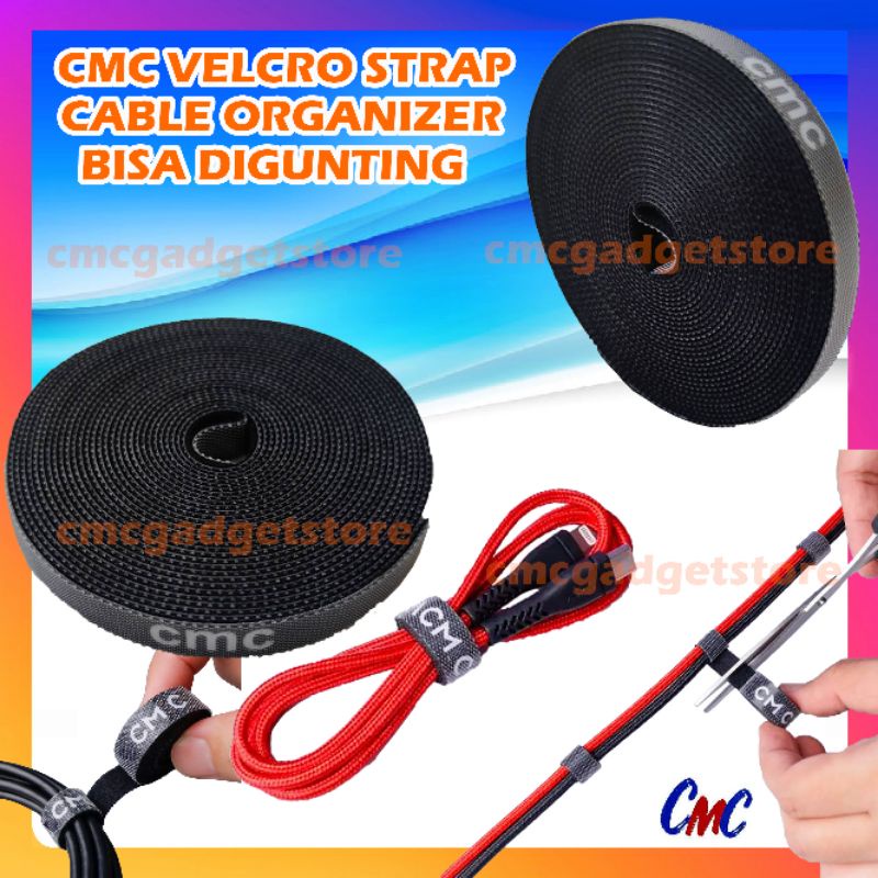 Velcro Strap Perekat Kabel Pengikat Klip Serbaguna Cable Organizer