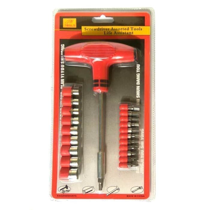 Obeng Kunci T 24 pcs Serbaguna - Obeng T set