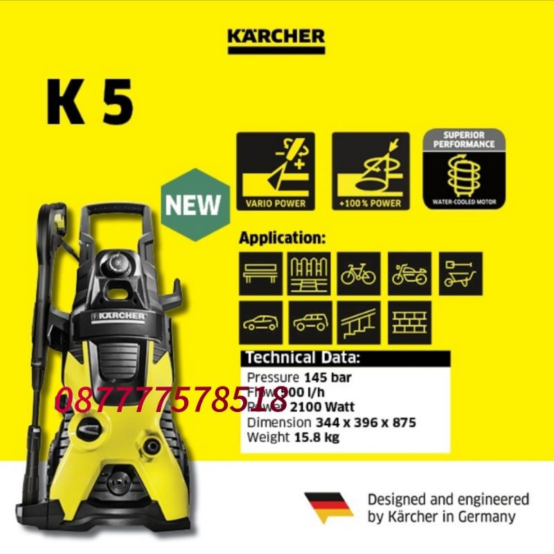 Karcher K 5 New   Alat Cuci Mobil dan Motor K5   High Pressure Cleaner Karcher