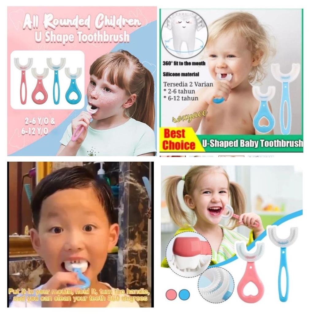 Sikat Gigi  Bayi Dan Anak Unik Model U Bahan Lembut Silikon Training Toothbrush 118129