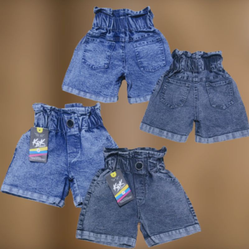 CELANA PENDEK ANAK PEREMPUAN//HOTPANT JEANS STRETCH USIA 1-8 TAHUN