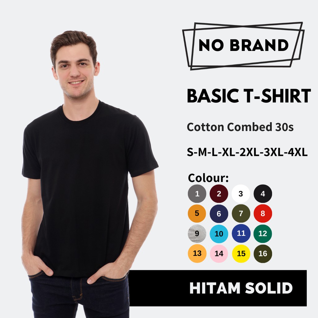 Download KAOS POLOS PRIA COTTON COMBED 30S - KAOS LENGAN PENDEK PRIA ROUND NECK REGULER FIT | Shopee ...