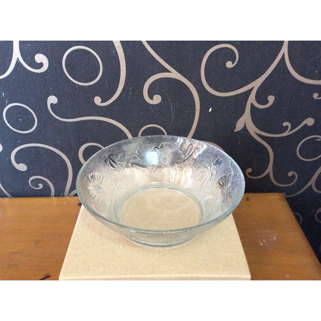 Mangkok Kaca Motif Bunga