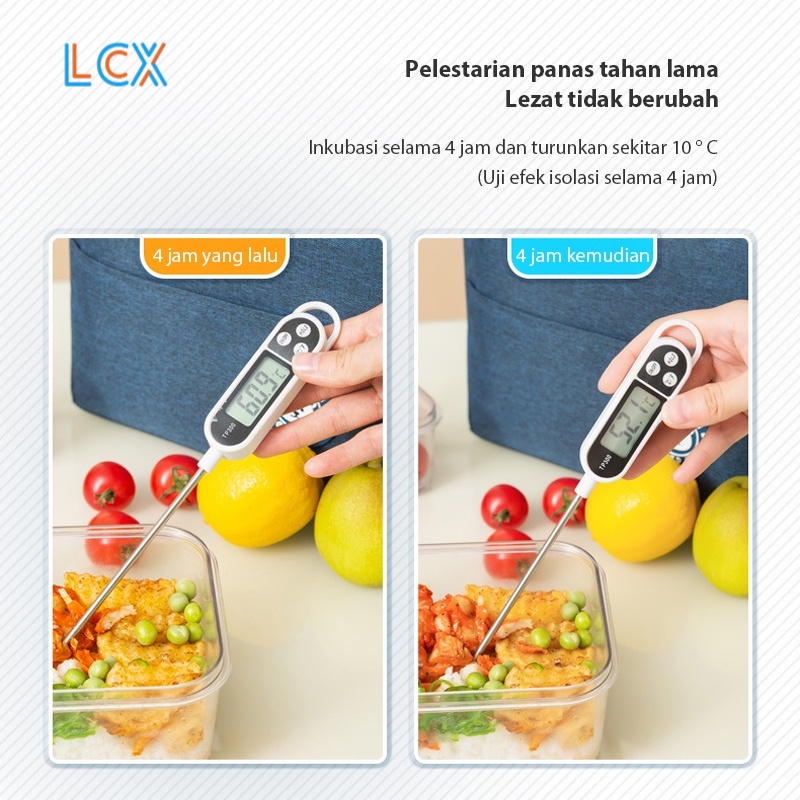 LCX Tas Bekal Lunch Cooler Bag Box Makanan Alumunium Kotak Makan Dewasa Anak Tahan Panas Dingin VS-8