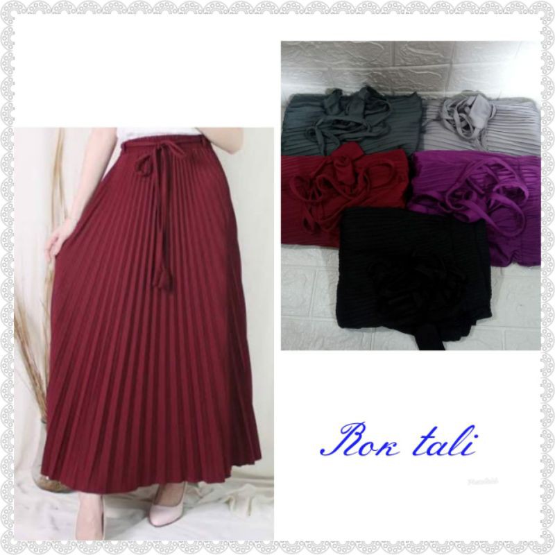 Rok Plisket tali, Kulot plisket tali, Rok plisket kancing