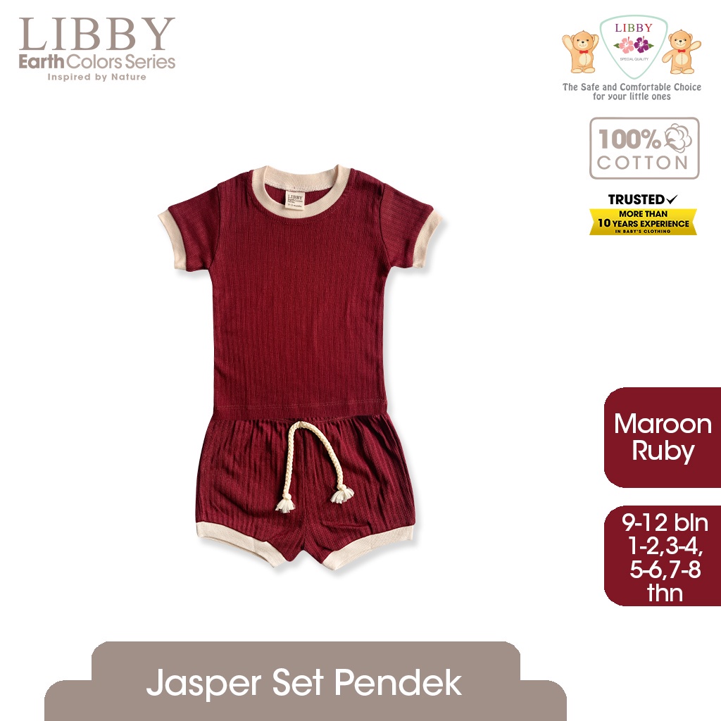 Libby Baby Earth Short Jasper Set Setelan Pendek Celana Pendek Baju Set Anak