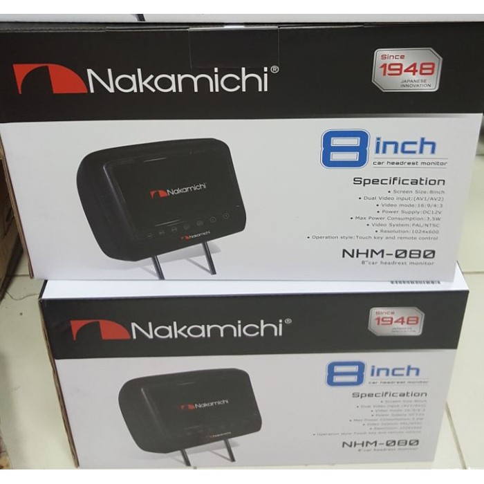 TV HEADREST NAKAMICHI NHM-080/TV HEADREST ZO G-91 NAKAMICHI 8 INCH