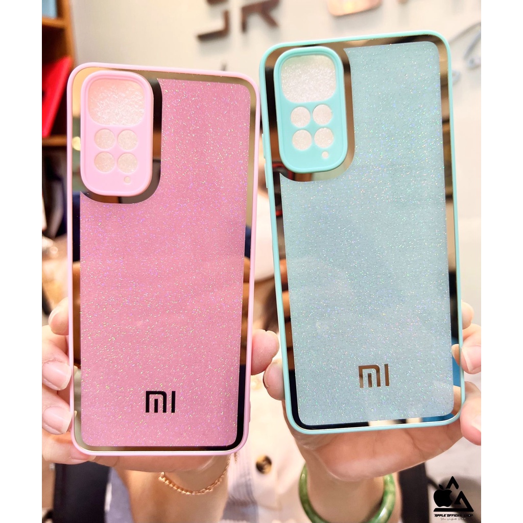 Glass Case Candy Gliter List Chrome REDMI NOTE 11 PRO 4G NOTE 11 PRO 5G 10C TEMPERED GLASS CASE List Gold SOFTCASE SILIKON CANDY MEWAH