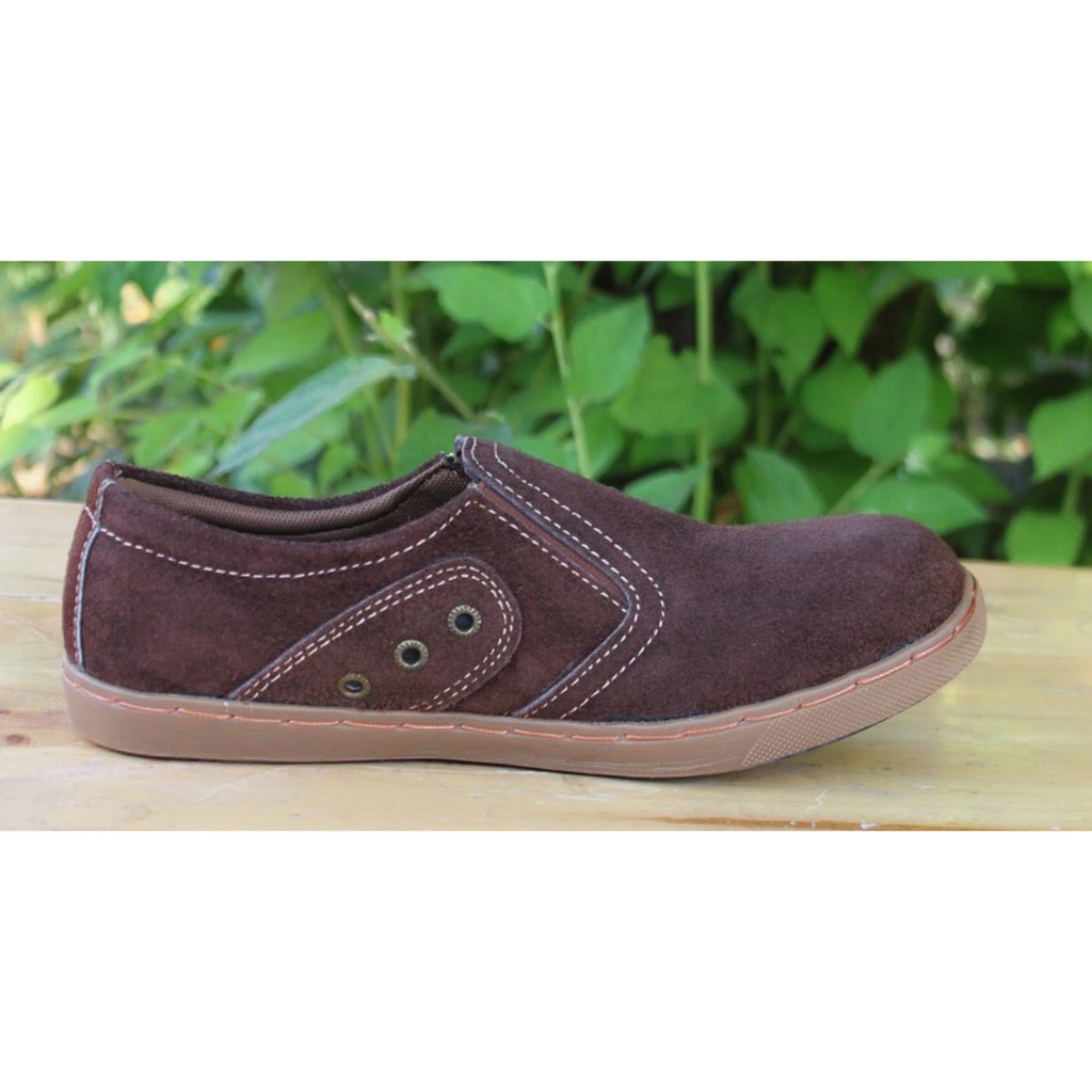 Sepatu Pria Kulit Asli Rasheda 015 Kasual Slip On