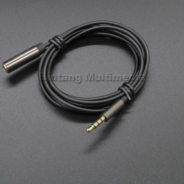 ♜ Kabel Perpanjangan Aux 2 Meter Audio Jack 3.5mm Sambungan 2M 4 Pole ☟
