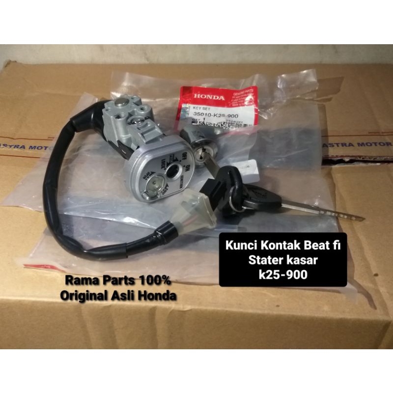 Key Set / Kunci Kontak + Kunci sadel BEAT FI 2012 - 2014 Stater Kasar ( 35010-K25-900 ) Asli Origina