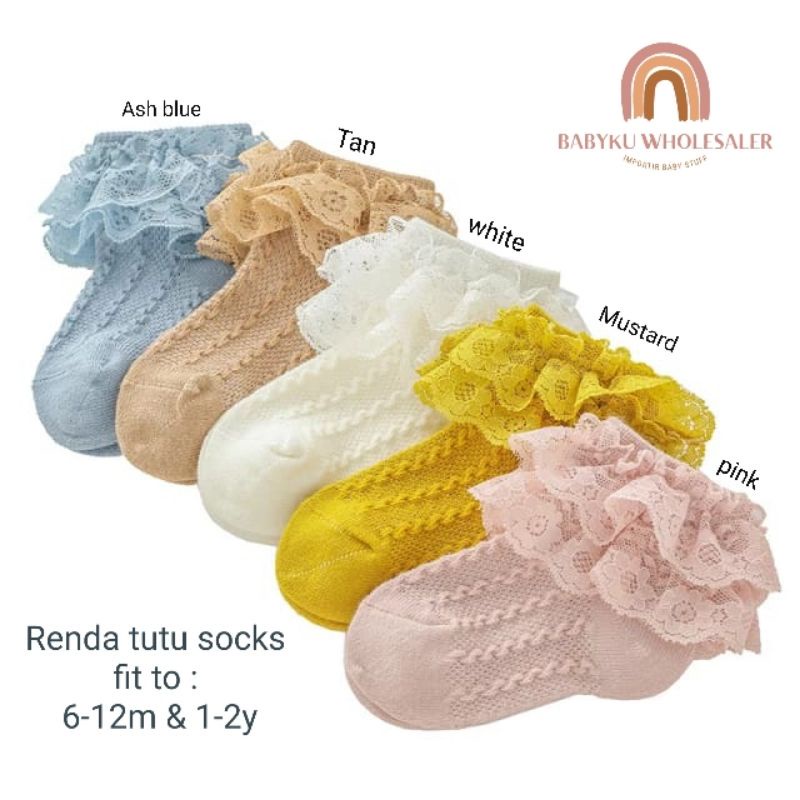 Kaos kaki bayi anak renda tutu / tutu lace socks