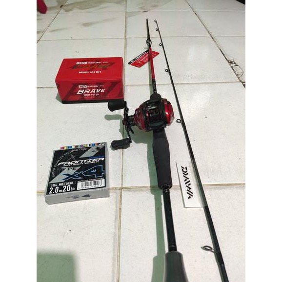 Paketan Joran Bait Casting DAIWA CROSSFIRE 602MB 180CM 8-17LBS Dan Reel BC MAGURO BRAVE MBR 101SH