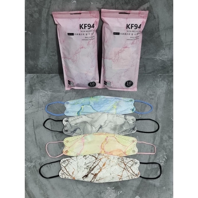 NEW!! MAKSER KF94 MARBLE DIAMOND ISI 10pcs / KF94 DISPOSABLE FACE MASK